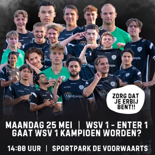 Kampioenswedstrijd WSV 1: Komt dat zien!!